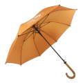 Logotipo personalizado laranja de alta qualidade com impressão de guarda-chuva reto para viagens